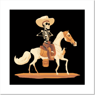 Skeleton cowboy Posters and Art